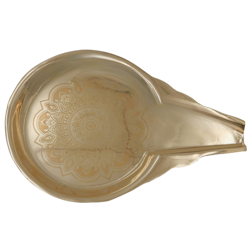Brass Abhisheka Patra for Deity, Abhishekam Somasutra, Pooja Vessel for Mandir & Home Rituals, Gold, 1 Inch, 1 Piece