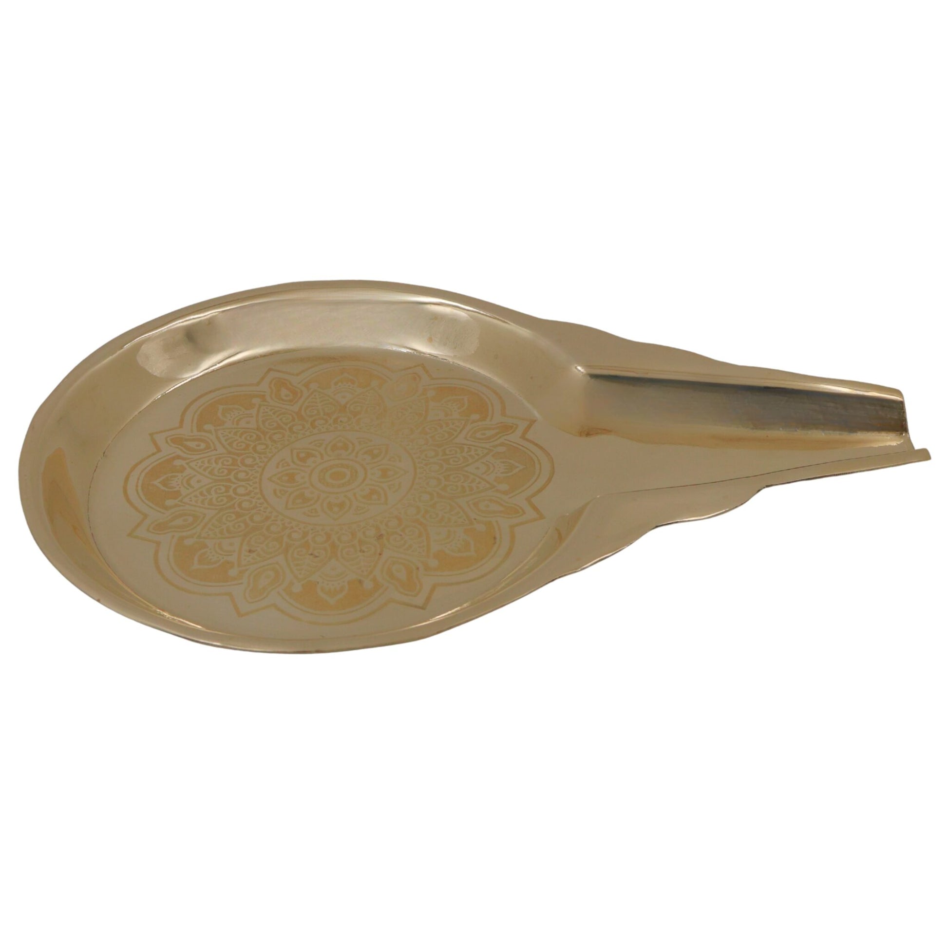 Brass Abhisheka Patra for Deity, Abhishekam Somasutra, Pooja Vessel for Mandir & Home Rituals, Gold, 1 Inch, 1 Piece