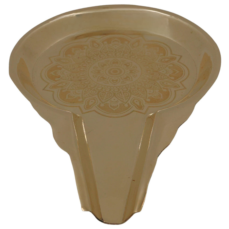 Brass Abhisheka Patra for Deity, Abhishekam Somasutra, Pooja Vessel for Mandir & Home Rituals, Gold, 1 Inch, 1 Piece
