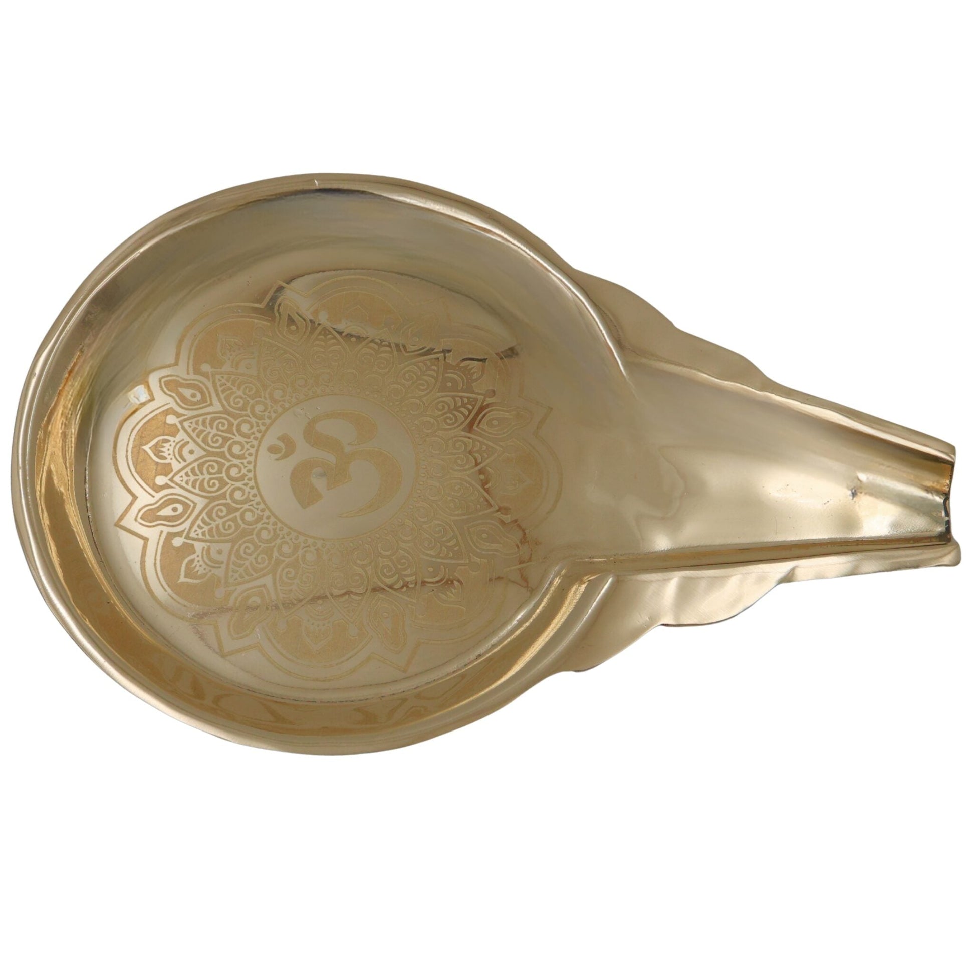 Brass Abhisheka Patra for Shiva Lingam, Abhishekam Kalasha Jaladhara Snana Vessel for Pooja & Temple Rituals, Gold, 1 Inch, 1 Piece