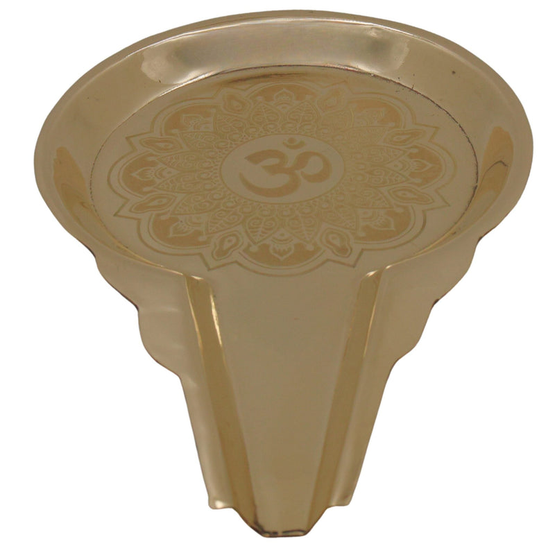Brass Abhisheka Patra for Shiva Lingam, Abhishekam Kalasha Jaladhara Snana Vessel for Pooja & Temple Rituals, Gold, 1 Inch, 1 Piece