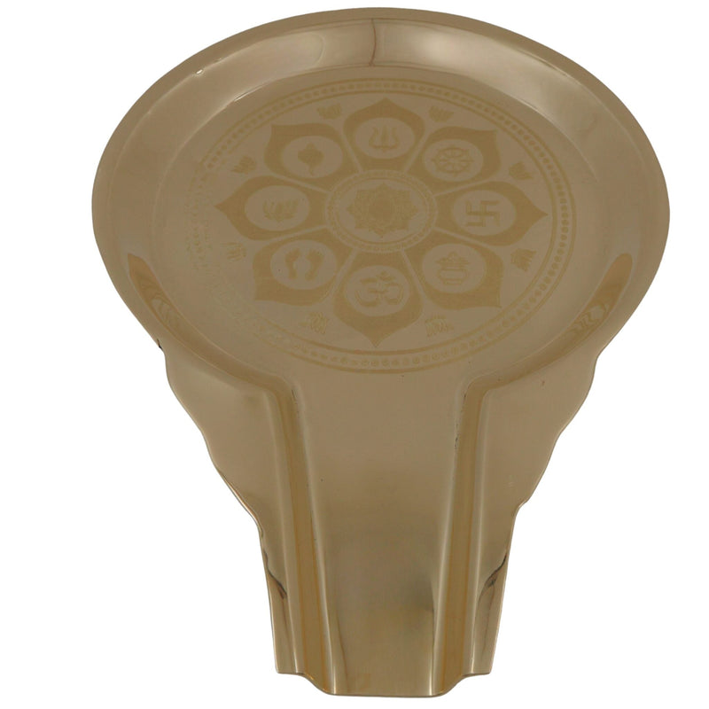Brass Abhisheka Patra for Shiva Lingam, Abhishekam Jaladhara Kalasha Pooja Vessel, Gold, 1 Inch, 1 Piece