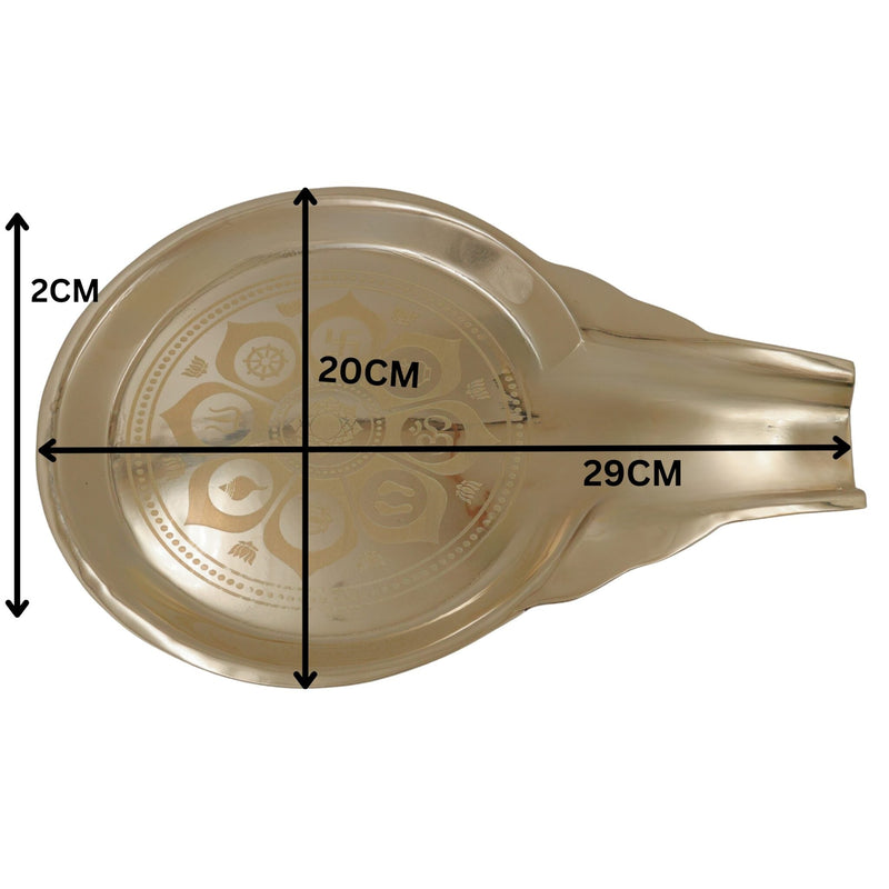 Brass Abhisheka Patra for Shiva Lingam, Abhishekam Jaladhara Kalasha Pooja Vessel, Gold, 1 Inch, 1 Piece
