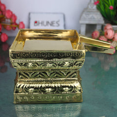 Brass Abhisheka Patra, Soma Sutra Abhishekam Vessel, Shivling Abhisheka Kalasha Kumbha Lota for Temple & Home Pooja, Gold, 6.5 Inch, 1 Piece