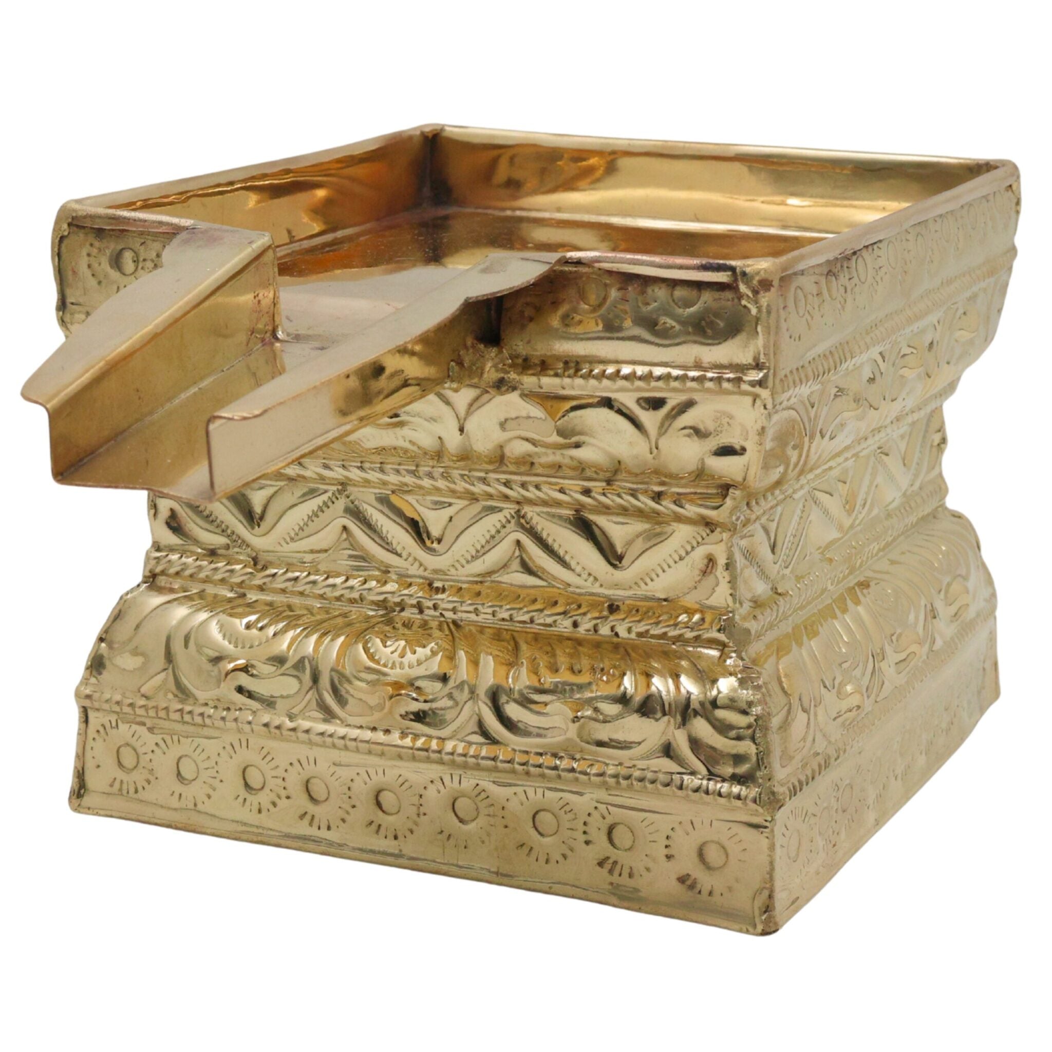 Brass Abhisheka Patra for Shiva Abhishekam, Mahadev Shankar Lingabhishek Pooja Vessel Kalash Patram, Gold, 4.5 Inch, 1 Piece