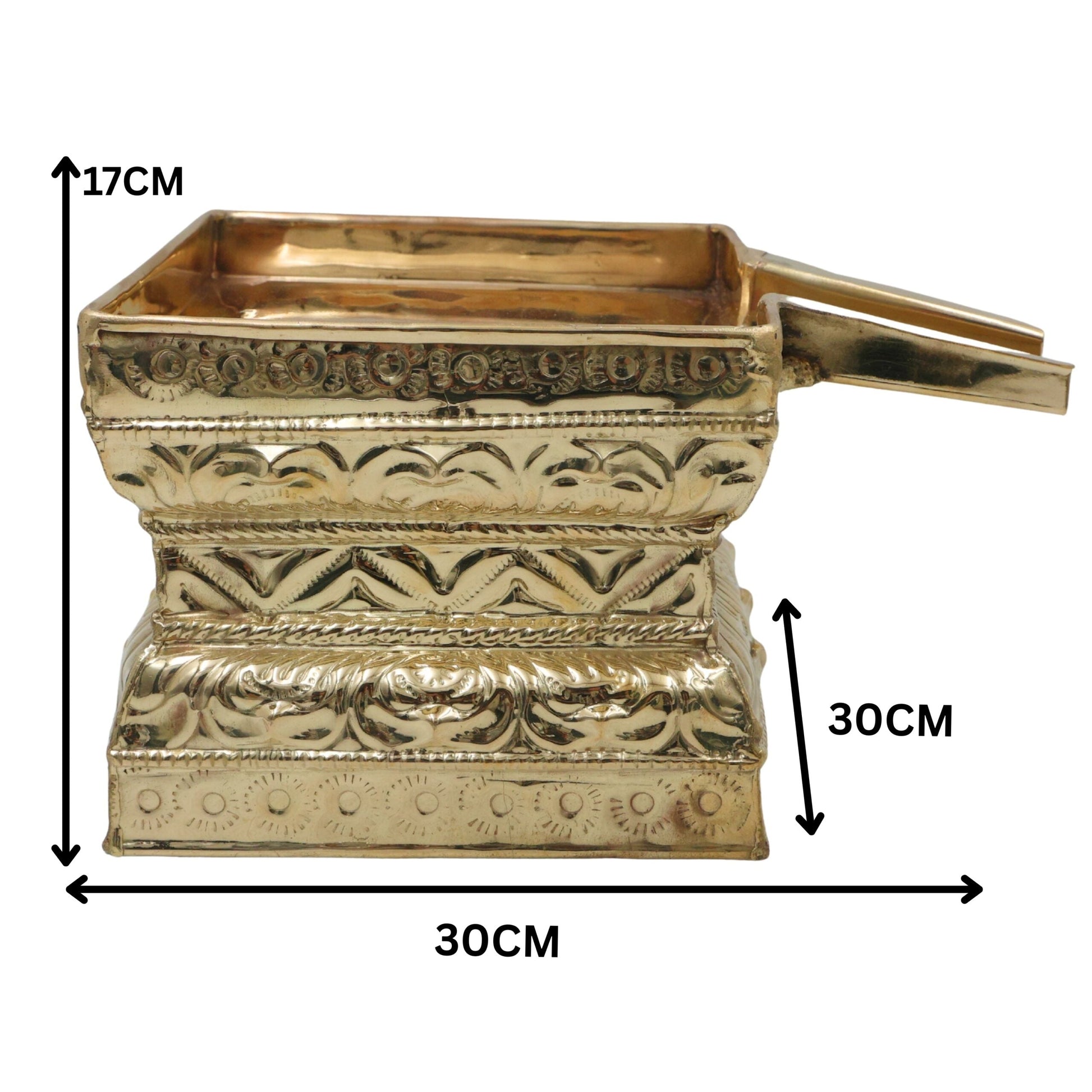 Brass Abhisheka Patra for Lord Shiva, Soma Sutra Abhishekam Kalasha Kumbha Lota Pooja Vessel, Gold, 6.5 Inch, 1 Piece