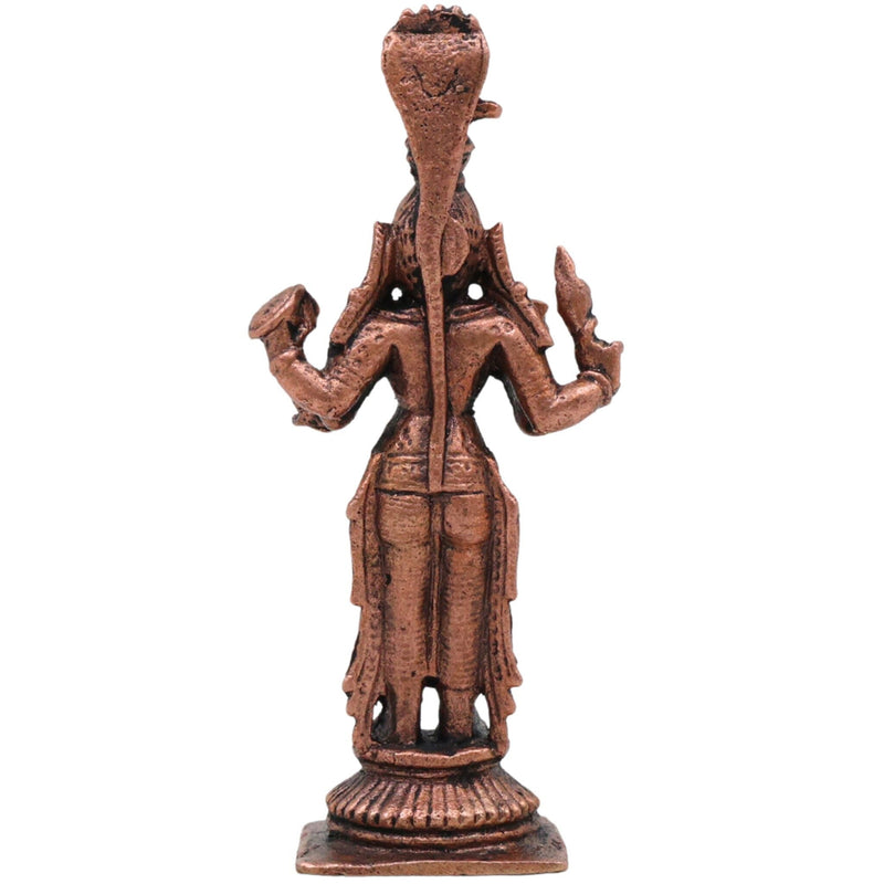 Copper Mariyamma Idol, Handcrafted Mariamman Mari Mata Mari Devi Vigraham, Tamraloha Puja Murti for Home Temple Decor, Brown, 3 Inch, 1 Piece