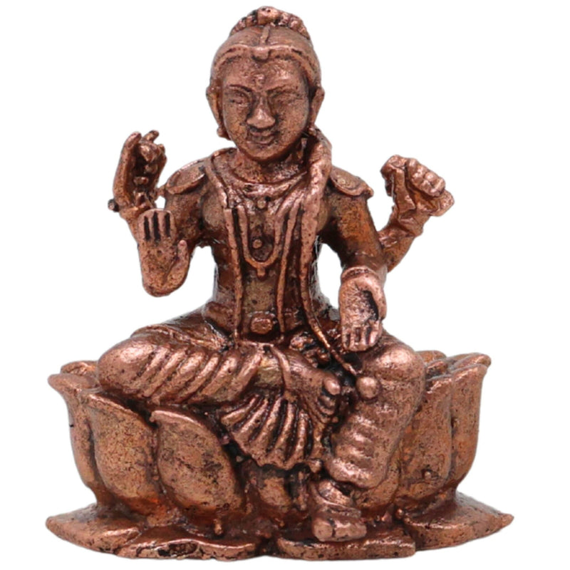 Copper Balambika Idol, Handcrafted Bala Ambika Bala Tripura Sundari Bala Devi Vigraham for Home Puja & Sacred Decor, Brown, 1 Inch, 1 Piece