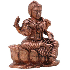 Copper Balambika Idol, Handcrafted Bala Ambika Bala Tripura Sundari Bala Devi Vigraham for Home Puja & Sacred Decor, Brown, 1 Inch, 1 Piece