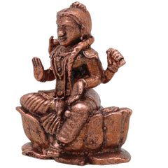 Copper Balambika Idol, Handcrafted Bala Ambika Bala Tripura Sundari Bala Devi Vigraham for Home Puja & Sacred Decor, Brown, 1 Inch, 1 Piece