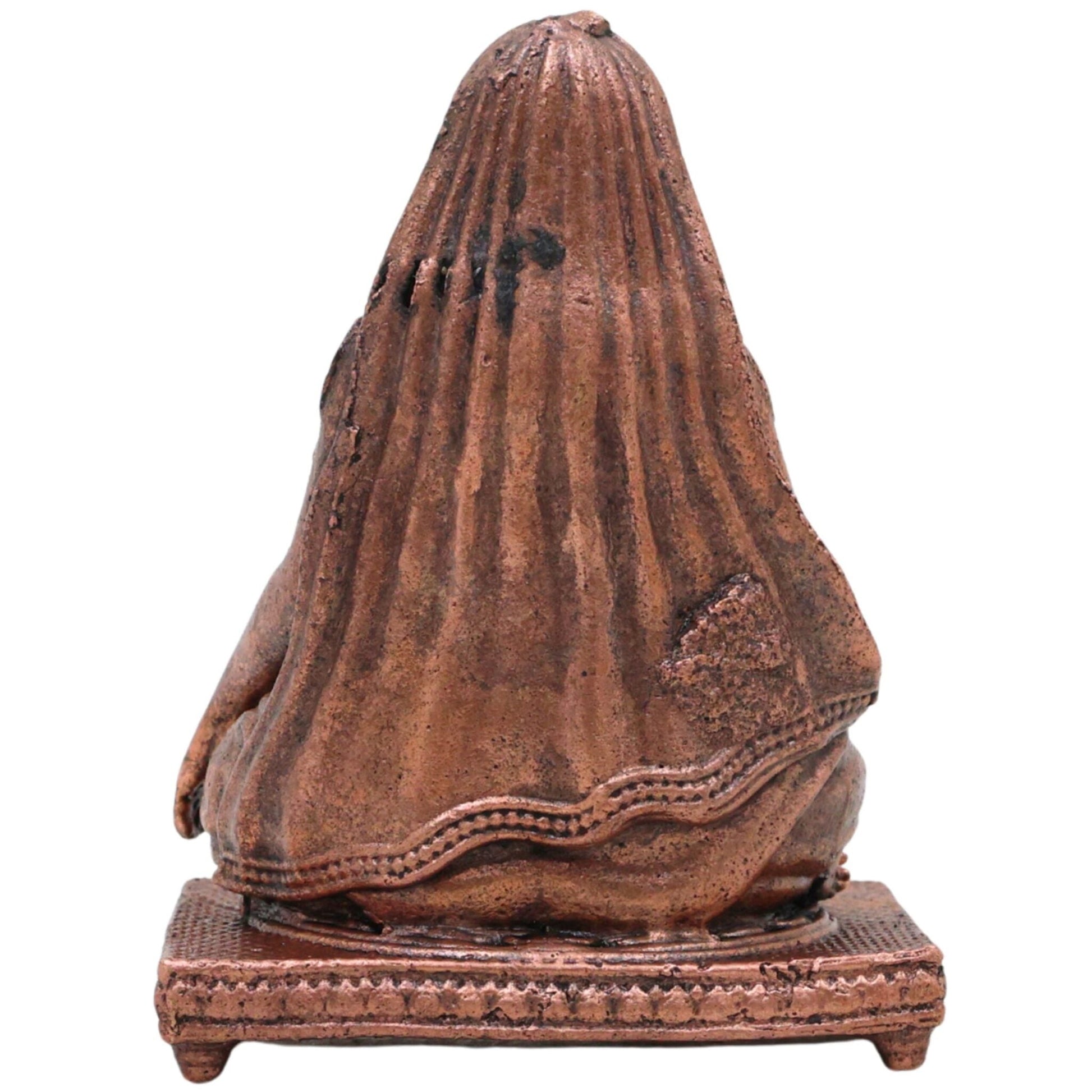 Copper Raghavendra Swamy Idol, Sri Guru Rayaru Mantralaya Vigraham,Tamra Raghavendra Swami Murti for Home Pooja & Decor, Brown, 3 Inch, 1 Piece