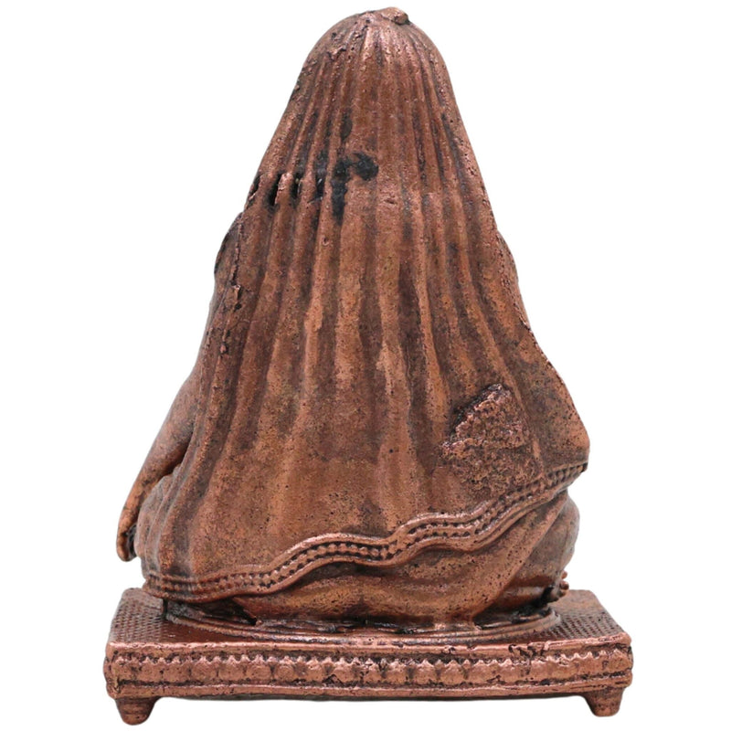 Copper Raghavendra Swamy Idol, Sri Guru Rayaru Mantralaya Vigraham,Tamra Raghavendra Swami Murti for Home Pooja & Decor, Brown, 3 Inch, 1 Piece