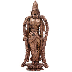 Copper Meenakshi Amman Idol, Handcrafted Meenatchi Meenalochani Sundareswari Tamra Vigraham for Home Pooja & Decor, Brown, 3 Inch, 1 Piece