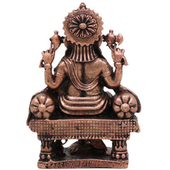 Copper Ganesha Idol, Tamra Vinayaka Ganapati Vigraham, Siddhivinayaka Murti for Puja, Home Decor & Gifts , Brown, 2.5 Inch, 1 Piece