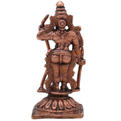 Copper Shri Ram Idol, Handcrafted Ramachandra Raghunath Vigraham, Tamra Rama Murti for Puja, Home Decor & Gifting, 2.5 Inch, 1 Piece