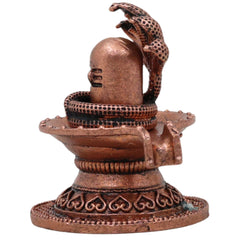 Copper Shiva Lingam Idol, Handcrafted Tamra Shivling, Shivalinga Vigraham, Mahadev Puja Murti for Home Temple, Brown, 2 Inch, 1 Piece