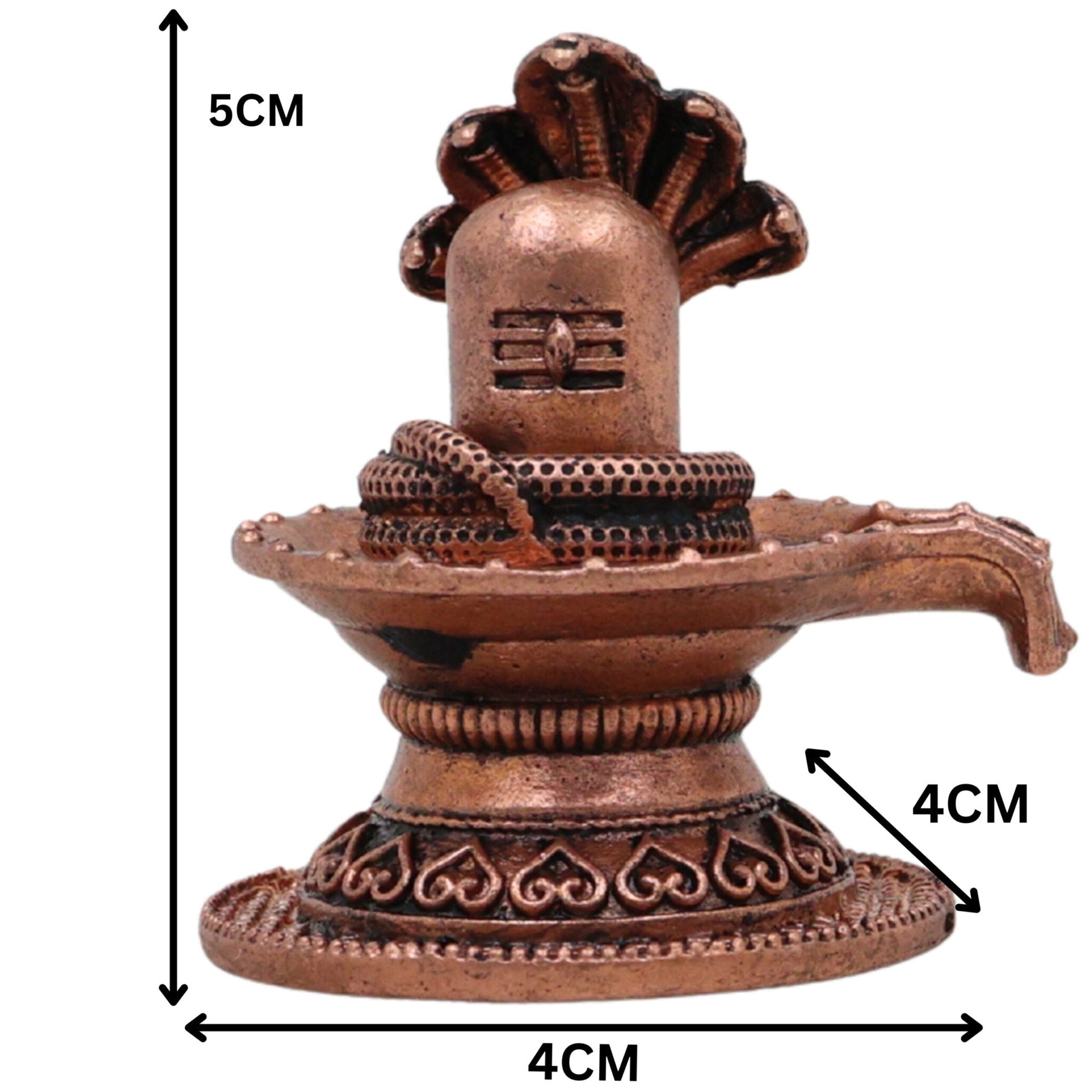 Copper Shiva Lingam Idol, Handcrafted Tamra Shivling, Shivalinga Vigraham, Mahadev Puja Murti for Home Temple, Brown, 2 Inch, 1 Piece