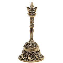 Brass Garuda Bell Idol, Handcrafted Garuda Ghanta, Vishnu Vahana Garudadev Pooja Temple Bell for Home Mandir & Spiritual Decor, Gold, 4.5 Inch, 1 Piece