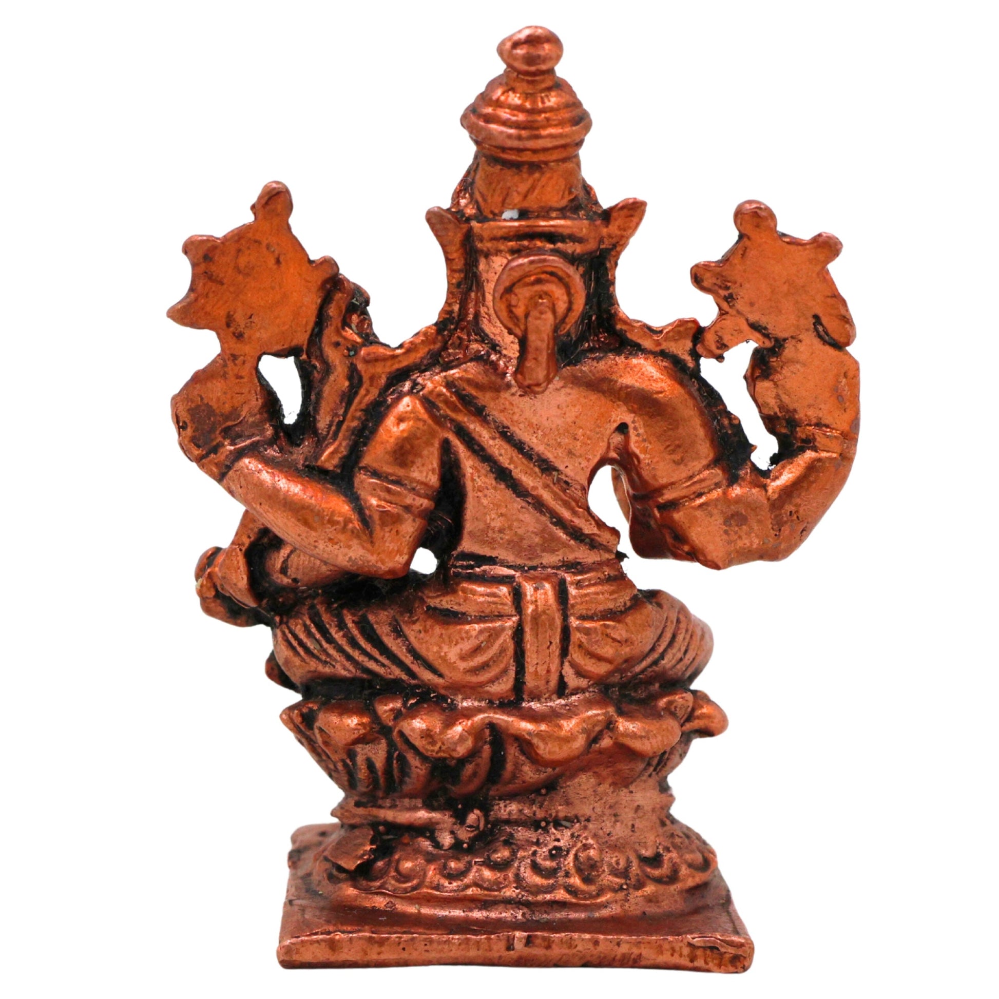 Copper Varaha Lakshmi Idol, Handcrafted Varaha Lakshmi Devi Murti, Tamra Varaha Maha Lakshmi Vigraham for Pooja, Home Decor & Auspicious Gifts, Brown, 2.5 Inch, 1 Piece