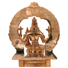 Bronze Varaha Lakshmi Idol, Handcrafted Varahalakshmi Devi Panchaloha Vigraham, South Indian Chola Art Wealth Prosperity Pooja Murti, Gold, 15.5 Inch, 1 Piece