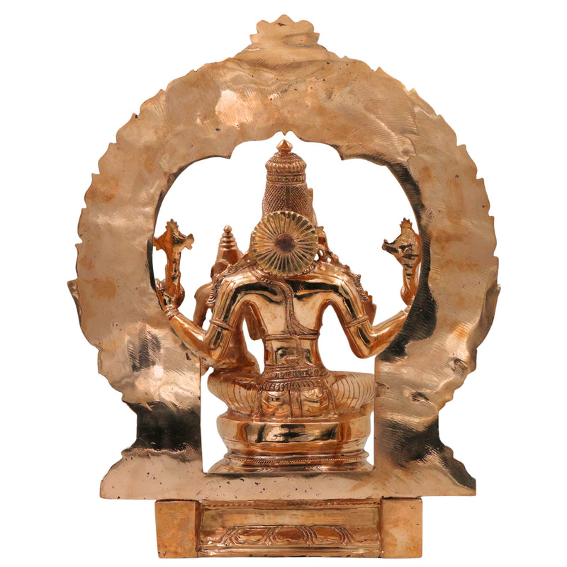 Bronze Varaha Lakshmi Idol, Handcrafted Varahalakshmi Devi Panchaloha Vigraham, South Indian Chola Art Wealth Prosperity Pooja Murti, Gold, 15.5 Inch, 1 Piece