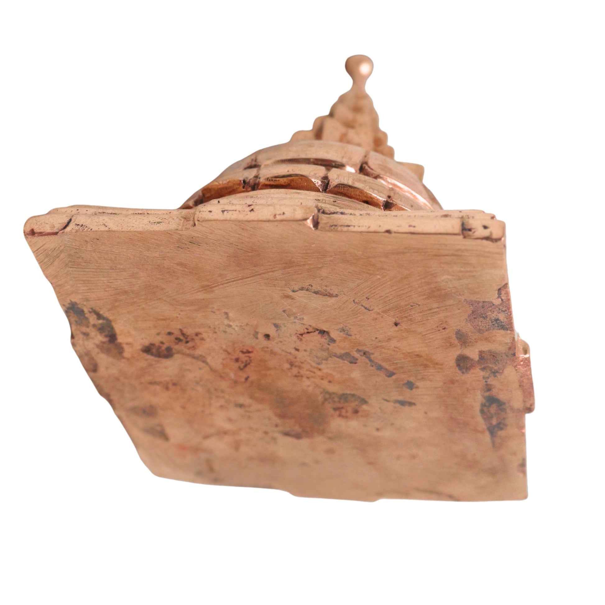Bronze Shree Yantra Meru Sri Chakra, Panchaloha Style Navavarana Tripura Sundari Lalita Chakra for Pooja, Vastu & Prosperity, Gold, 2 Inch, 1 Piece