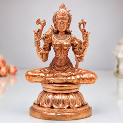 Bronze Kamakshi Amman Idol, Chola Art Kamatchi Devi Murti for Pooja, Home Temple Décor & Auspicious Gifting, Gold, 4.5 Inch, 1 Piece