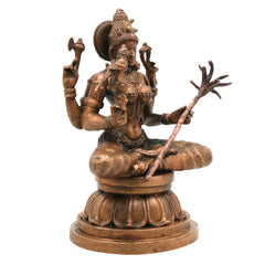 Bronze Kamakshi Amman Idol, Kamatchi Devi Panchaloha, Inspired Vigraham, Kanchi Kamakoti Nayaki Goddess Sculpture , Brown, 4 Inch, 1 Piece