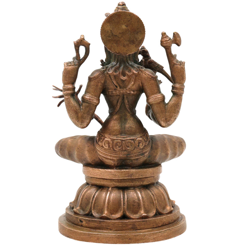 Bronze Kamakshi Amman Idol, Kamatchi Devi Panchaloha, Inspired Vigraham, Kanchi Kamakoti Nayaki Goddess Sculpture , Brown, 4 Inch, 1 Piece