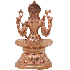 Bronze Kamakshi Amman Idol, Chola Art Kamatchi Devi Murti for Pooja, Home Temple Décor & Auspicious Gifting, Gold, 4.5 Inch, 1 Piece