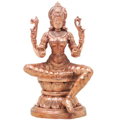 Bronze Raj Rajeshwari Idol, Sri Lalita Tripura Sundari Chola Art Murti for Pooja, Home Temple & Gifting, Gold, 4.5 Inch, 1 Piece