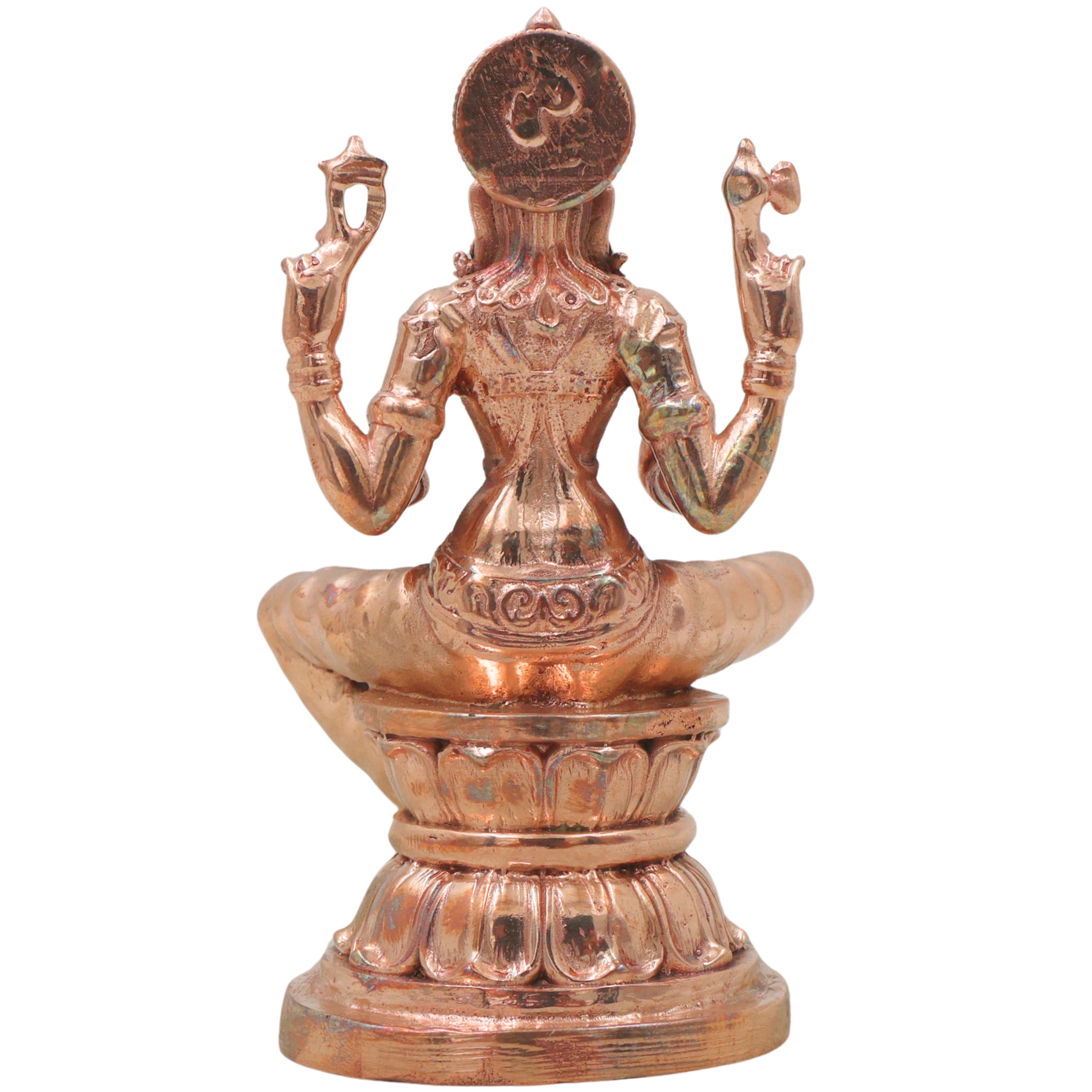 Bronze Raj Rajeshwari Idol, Sri Lalita Tripura Sundari Chola Art Murti for Pooja, Home Temple & Gifting, Gold, 4.5 Inch, 1 Piece