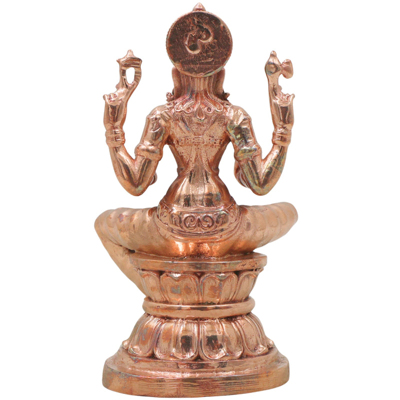 Bronze Raj Rajeshwari Idol, Sri Lalita Tripura Sundari Chola Art Murti for Pooja, Home Temple & Gifting, Gold, 4.5 Inch, 1 Piece