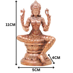 Bronze Raj Rajeshwari Idol, Sri Lalita Tripura Sundari Chola Art Murti for Pooja, Home Temple & Gifting, Gold, 4.5 Inch, 1 Piece