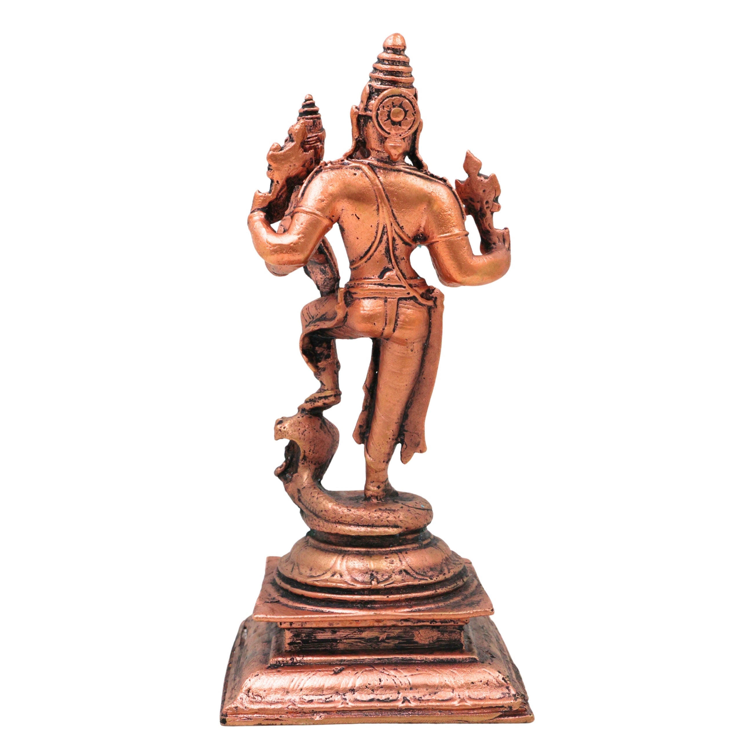 Copper Varaha Lakshmi Idol, Tamra Mahalakshmi Varaha Swamy Vigraha Murti for Pooja, Mandir & Vastu Home Decor, Brown, 8 Inch, 1 Piece