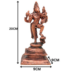 Copper Varaha Lakshmi Idol, Tamra Mahalakshmi Varaha Swamy Vigraha Murti for Pooja, Mandir & Vastu Home Decor, Brown, 8 Inch, 1 Piece