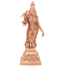 Bronze Meenakshi Amman Idol, Madurai Meenakshi Ambal Sundareshwari Shakti Devi Chola Style Murti for Home Temple Pooja Decor, Gold, 6 Inch, 1 Piece