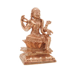 Bronze Balambika Idol, Bala Tripurasundari, Sri Bala Devi Lalithambika Parameshwari Amman Murti for Home Temple Pooja Decor, Gold, 4.5 Inch, 1 Piece