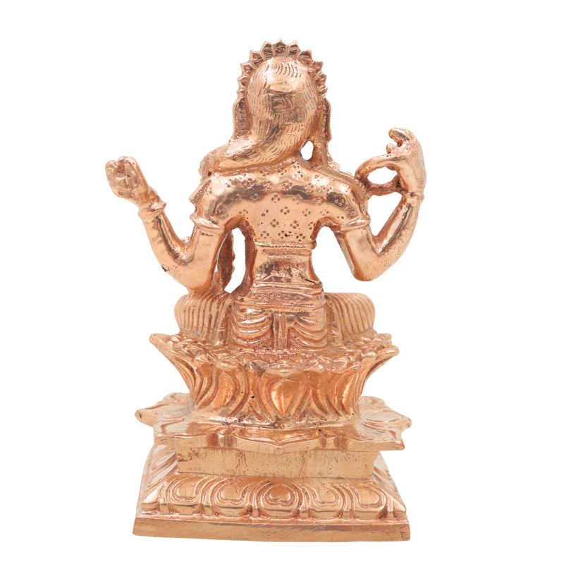 Bronze Balambika Idol, Bala Tripurasundari, Sri Bala Devi Lalithambika Parameshwari Amman Murti for Home Temple Pooja Decor, Gold, 4.5 Inch, 1 Piece