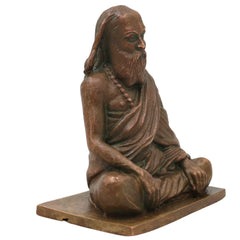 Bronze Pamban Swamigal Idol, Sri Pamban Swamy Kumaragurudasa Siddhar Murugan Bhakta Panchaloha Style Murti for Pooja Mandir Decor, Brown, 2.5 Inch, 1 Piece