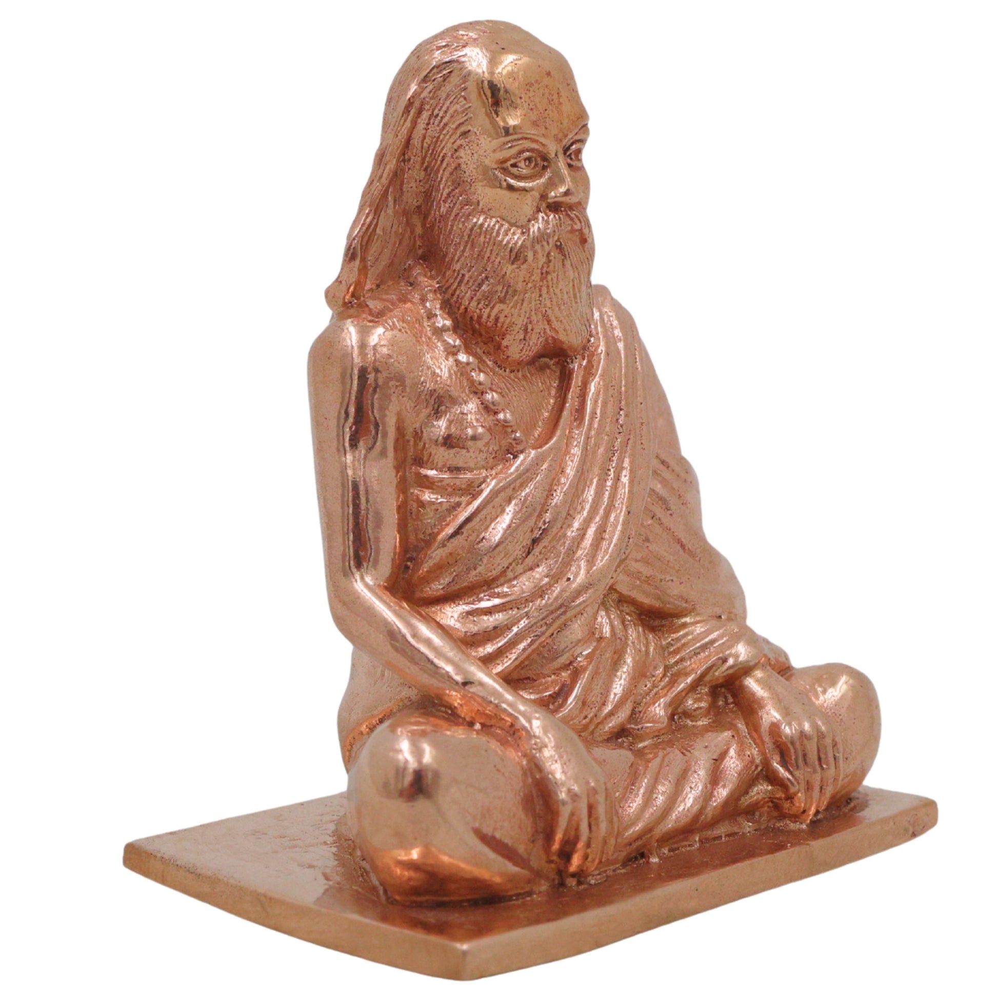Bronze Pamban Swamigal Idol, Sri Pamban Swamy Panchaloha Murti, Kumaragurudasa Swamigal Tamil Saint Siddhar Vigraha for Pooja Mandir Decor, Gold, 2.5 Inch, 1 Piece