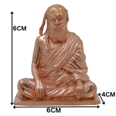 Bronze Pamban Swamigal Idol, Sri Pamban Swamy Panchaloha Murti, Kumaragurudasa Swamigal Tamil Saint Siddhar Vigraha for Pooja Mandir Decor, Gold, 2.5 Inch, 1 Piece