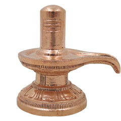 Bronze Shiv Lingam Idol Shivalinga Mahadeva Parameshwara Rudra Jyotirlinga Panchaloha Style Murti for Puja Mandir Home Decor, Gold, 3 Inch, 1 Piece
