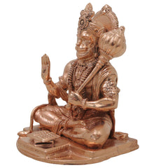 Bronze Panchaloha Hanuman Idol Anjaneya Bajrangbali Maruti Veeranjaneya Sankatmochan Kamsya Kanchu Loha South Indian Chola Style Murti for Pooja Mandir DecorHanuman Idol, Gold, 3 Inch, 1 Piece