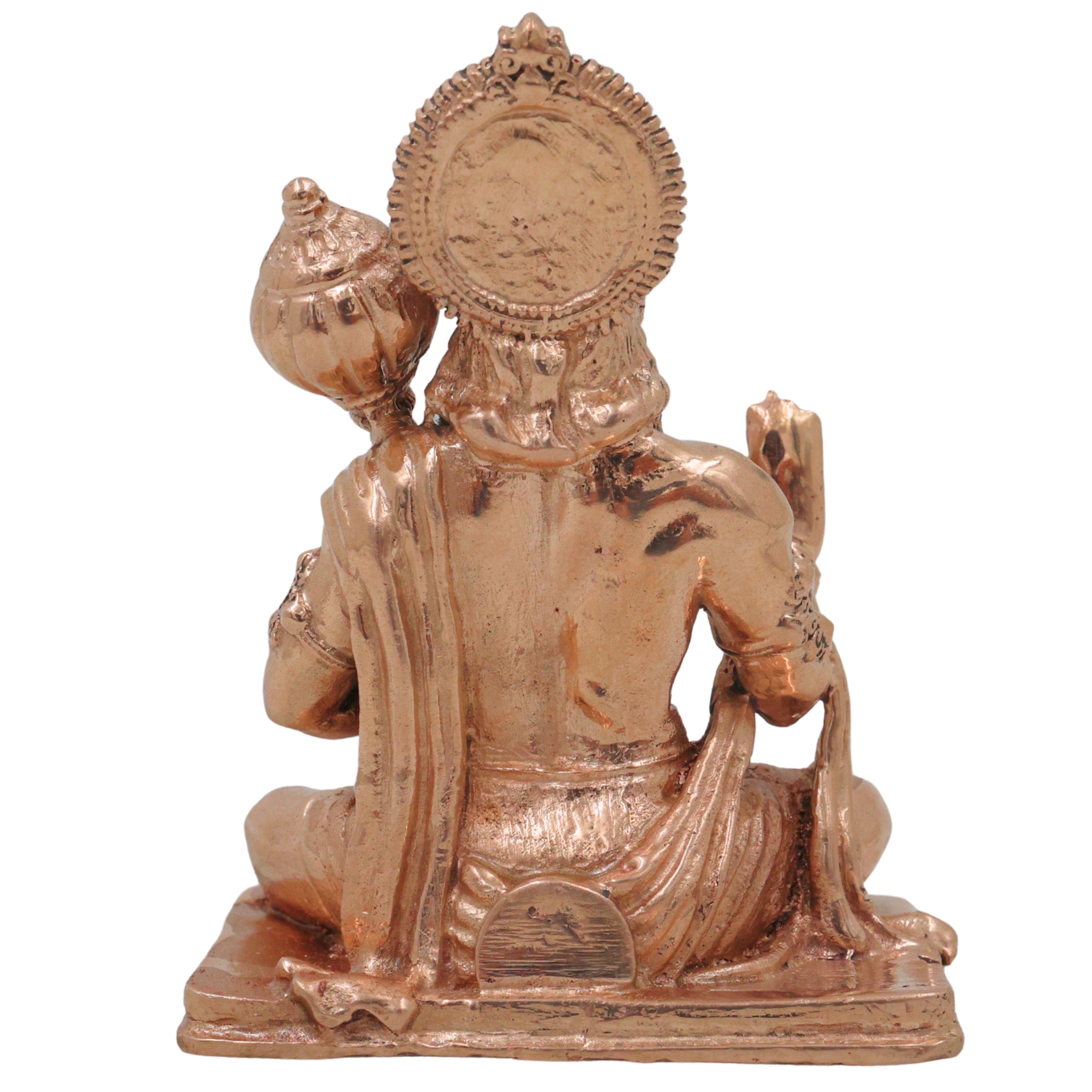 Bronze Panchaloha Hanuman Idol Anjaneya Bajrangbali Maruti Veeranjaneya Sankatmochan Kamsya Kanchu Loha South Indian Chola Style Murti for Pooja Mandir DecorHanuman Idol, Gold, 3 Inch, 1 Piece