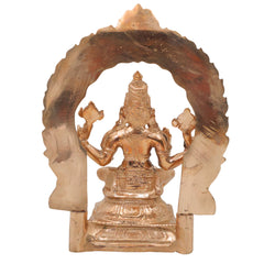 Bronze Hayagriva Idol Lakshmi Hayagreeva Swamy Murti Vidya Hayagriva Veda Hayagrivar Vishnu Avatar Hayagreeva Perumal Vigraha for Puja Mandir Temple Decor Statue, Gold, 8.5 Inch, 1 Piece