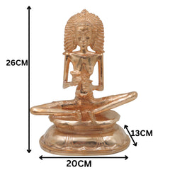 Bronze Karaikkal Ammaiyar Idol Karaikal Amman Ammai Shaivite, Gold, 10 Inch, 1 Piece