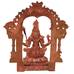 Bronze Rajarajeshwari Idol Lalita Tripura Sundari Lalitambika Shodashi Kameshwari Kamakshi Bhuvaneshwari Adi Parashakti Panchaloha Panchadhatu Chola Art Handmade Vigraha Statue for Puja Mandir Decor, Gold, 6 Inch, 1 Piece