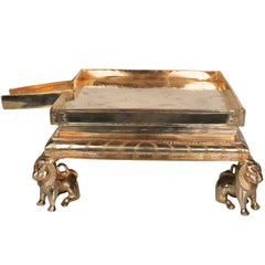 Bronze Abhishek Patra Lingabhishekam Vessel Rudrabhishek Abhishekam Patra Kansya Kanchu Traditional Puja Patra for Shiva Temple Abhishekam Rituals, Gold, 7 Inch, 1 Piece