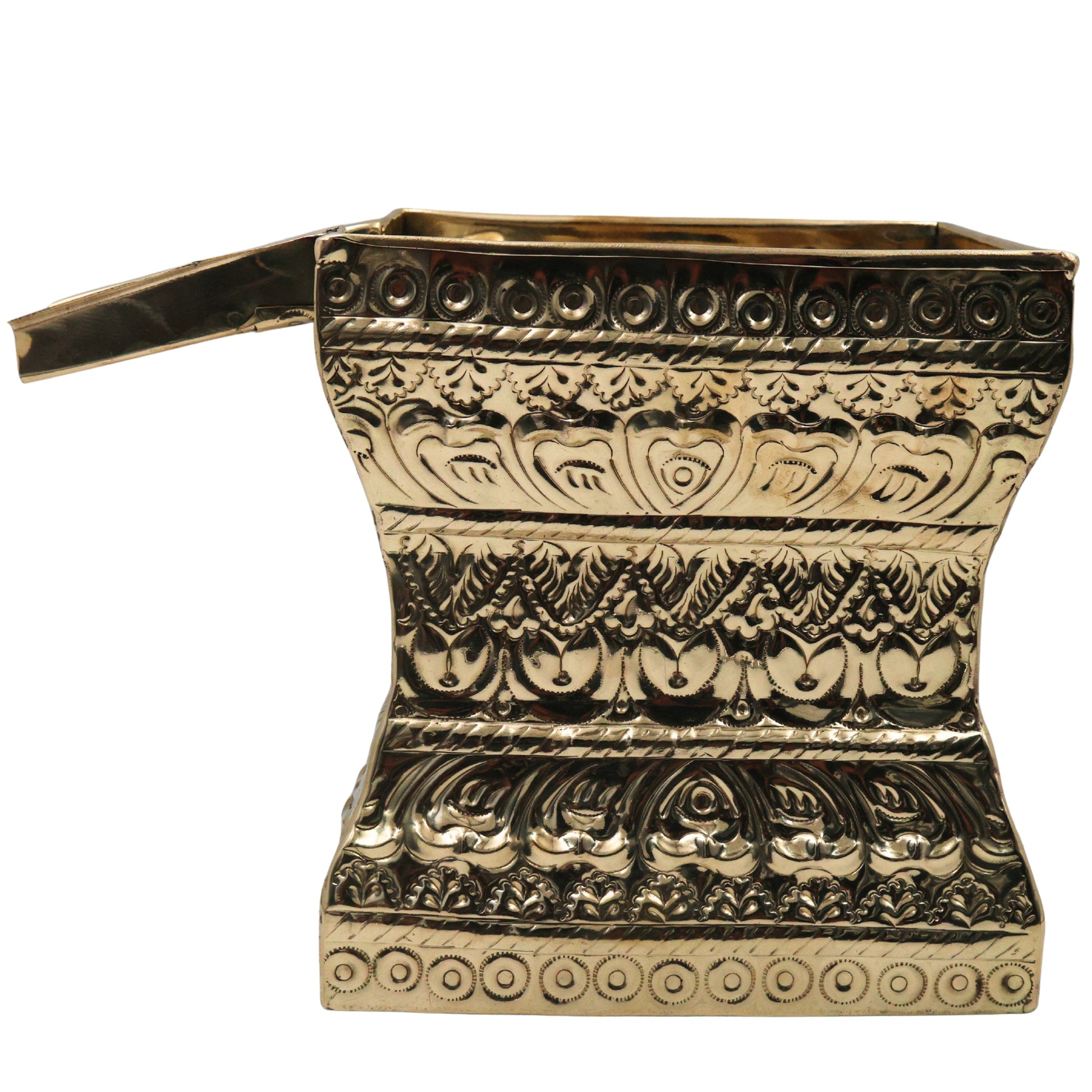 Brass Abhishek Patra Soma suthra for Shivling Abhishekam Lingabhishekam Rudrabhishek Puja Vessel Pital Peetal Hittale Abhisheka Patram Kalasam Temple Kalasha Lota Mandir Pooja Patra, Gold, 8.5 Inch, 1 Piece